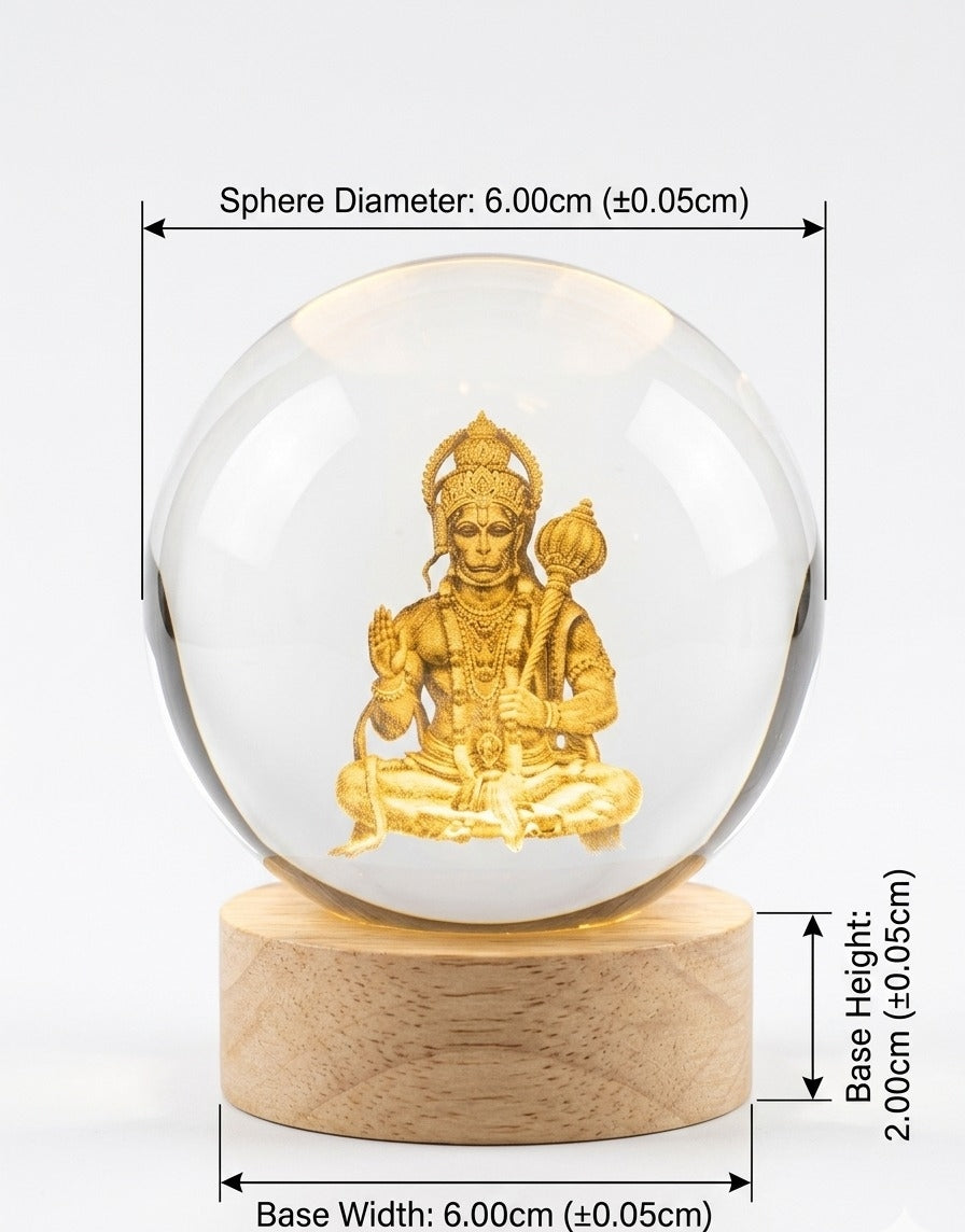 Pure Vibe™ Hanuman Ji Sacred 3D Lamp