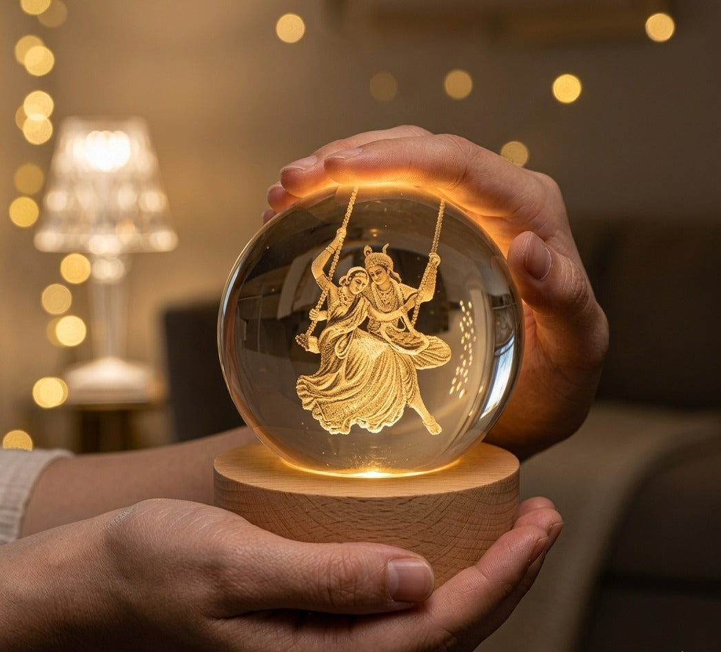 Pure Vibe™ Radha Krishna Sacred 3D Lamp