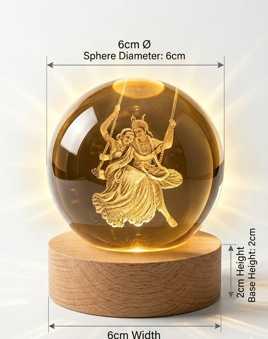Pure Vibe™ Radha Krishna Sacred 3D Lamp