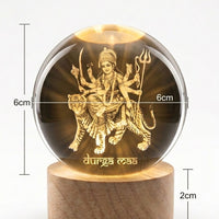 Pure Vibe™ Durga Maa Sacred 3D Lamp