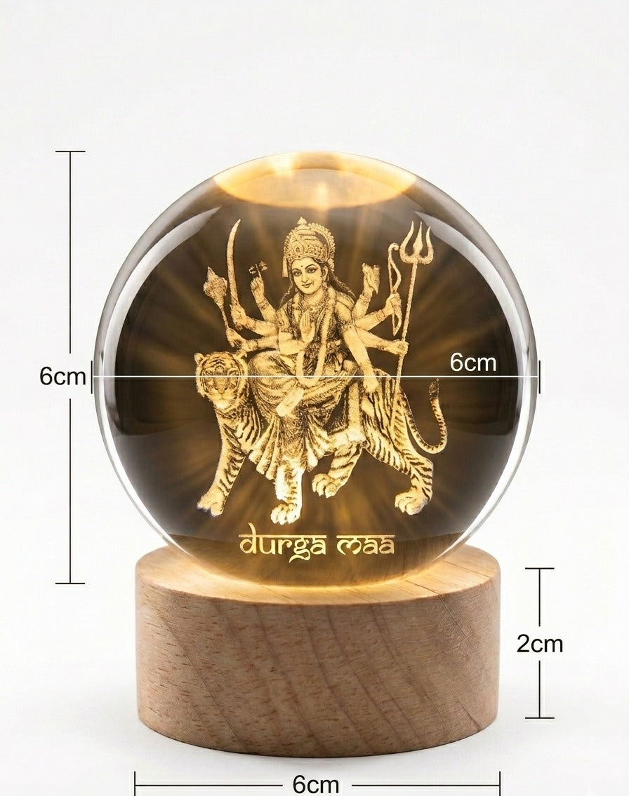Pure Vibe™ Durga Maa Sacred 3D Lamp